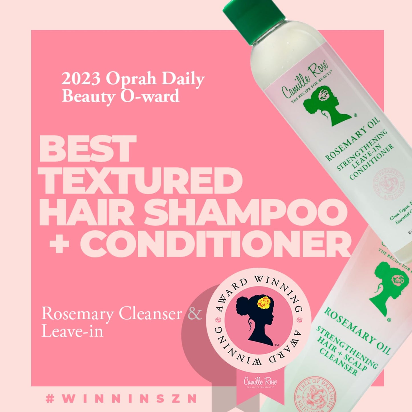 Camille Rose Rosemary Oil Hair and Scalp Cleanser with Castor, Peppermint & Rosemary Oils to Encourage Hair Growth & Remove Build Up, 8.5 fl oz