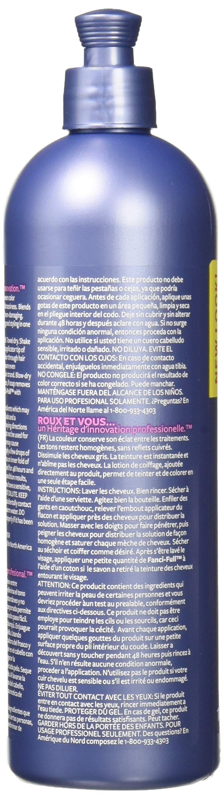 Roux Fanci-Full Instant Hair Color Rinse by Roux, Black Rage ,Temporarily Evens Tones, Blends Away Gray, 15.2 Oz