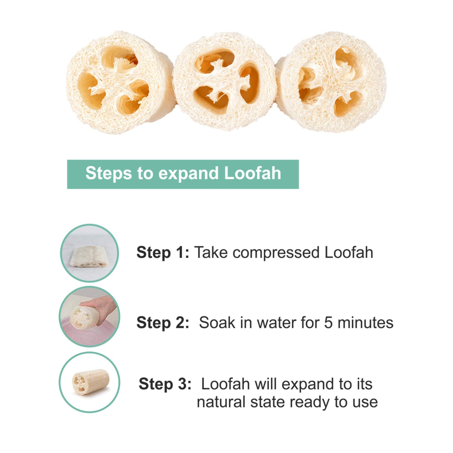 Indigenous Living - Natural Loofah for Bathing Exfoliating Scrubbers | Organic Bath Sponge for Spa Shower | Face, Back and Body Scrubber |