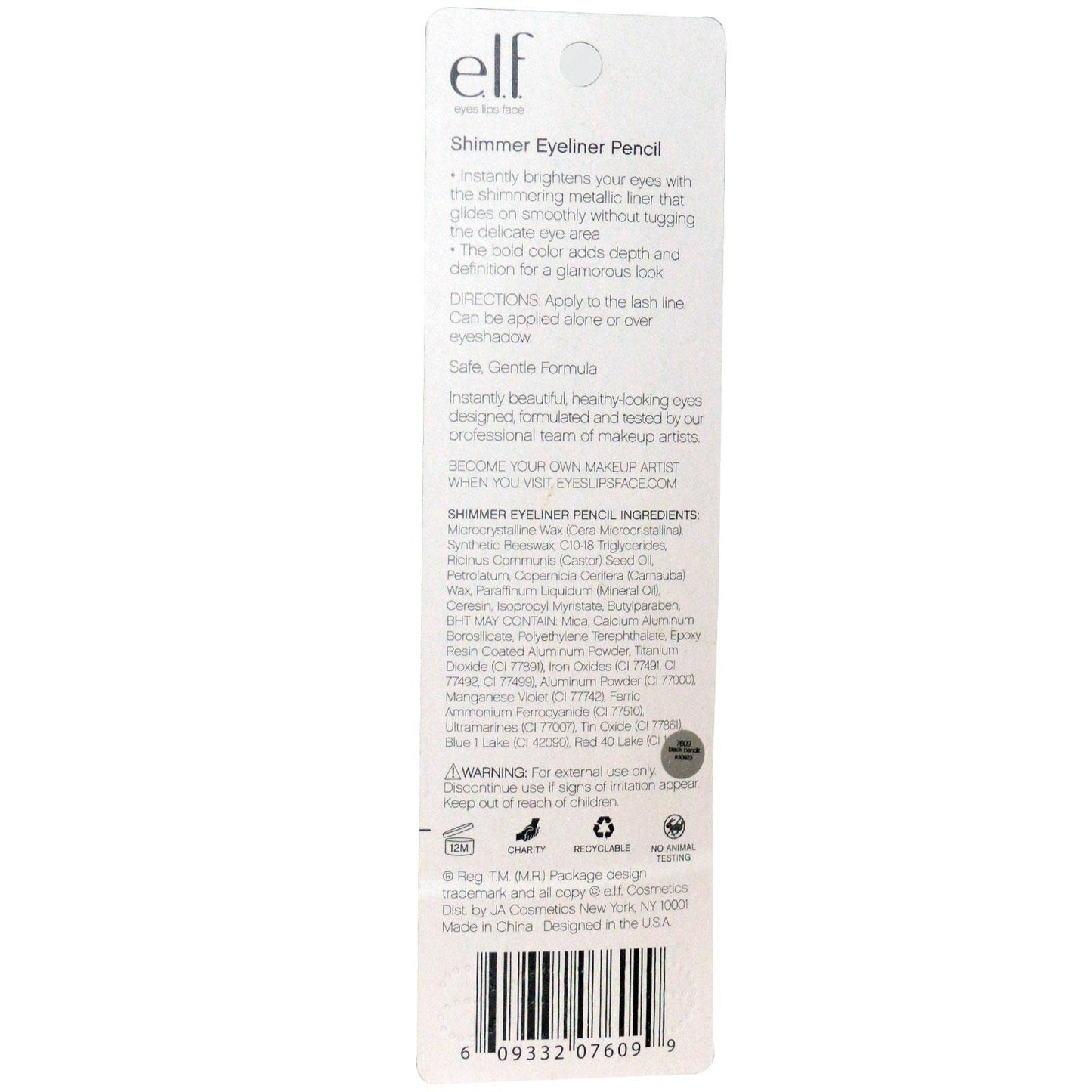 e.l.f. Essential Shimmer Eyeliner Pencil 7609 Black Bandit by e.l.f. Cosmetics