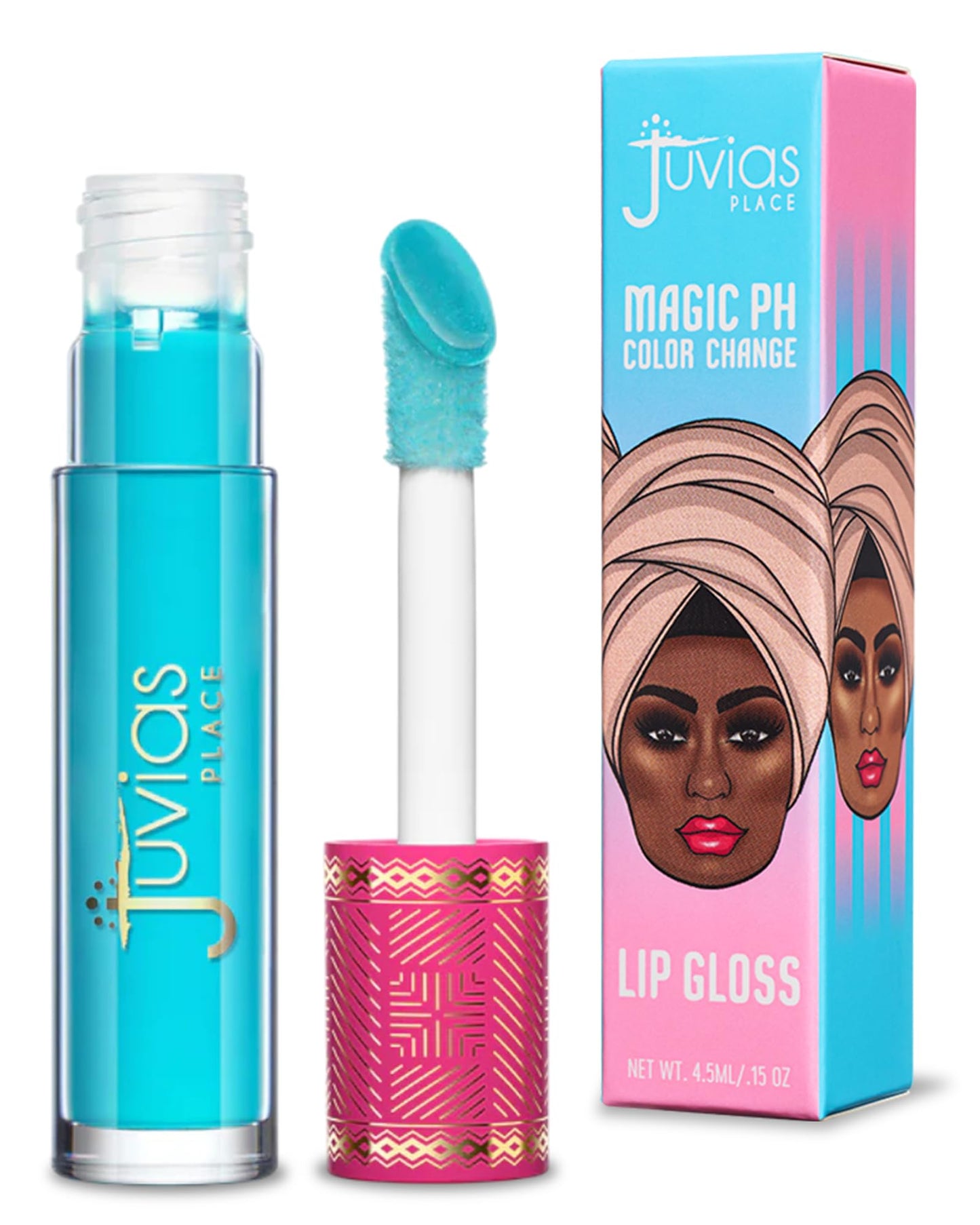 Juvia's Place Magic pH Color Change Lip Gloss - Mood - High-Gloss Shine pH Balance Lip Gloss w/Color Changing Tint, Lightweight Non-Sticky Finish