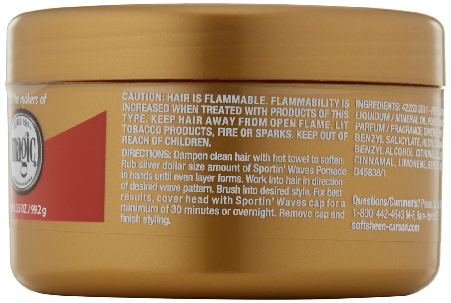 Softsheen-Carson Sportin' Waves Maximum Hold Pomade, 3.5 oz