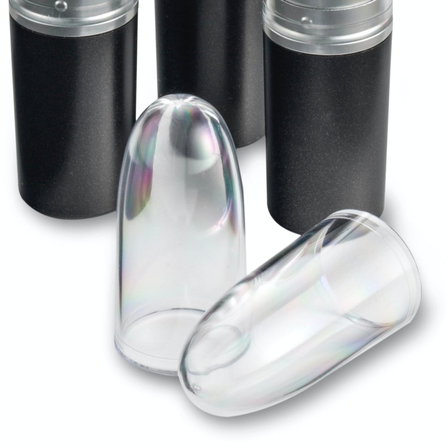 byAlegory Clear Lipstick Caps Compatible With MAC - Replaces Original Cap To See Your Favorite Lipstick Color Easily (24 Caps)