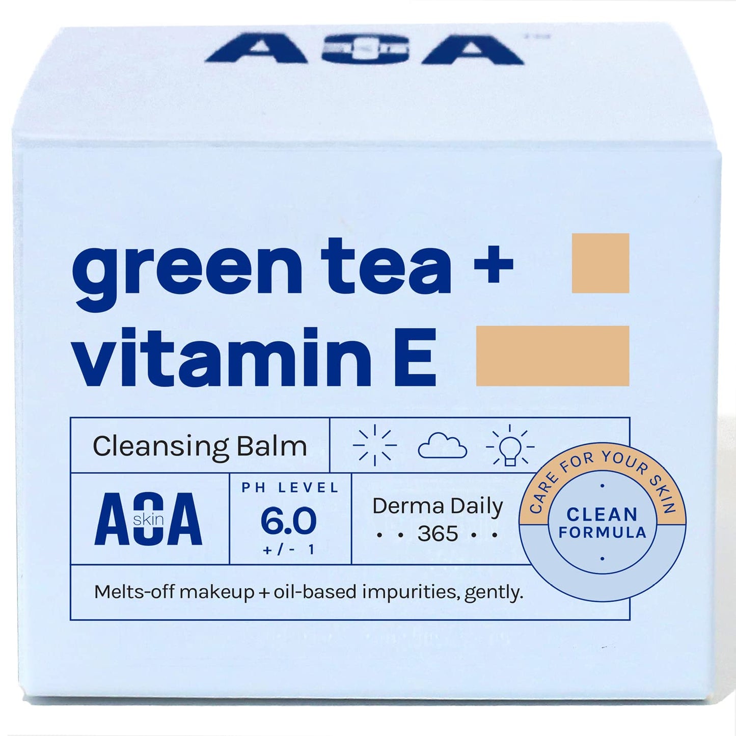 AOA STUDIO Green Tea & Vitamin E Cleansing Balm, Waterproof Makeup Remover, Oil Based Makeup Remover, K beauty Skin Care, Soothing and Brightening
