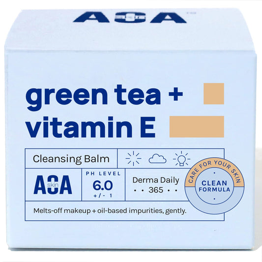 AOA STUDIO Green Tea & Vitamin E Cleansing Balm, Waterproof Makeup Remover, Oil Based Makeup Remover, K beauty Skin Care, Soothing and Brightening