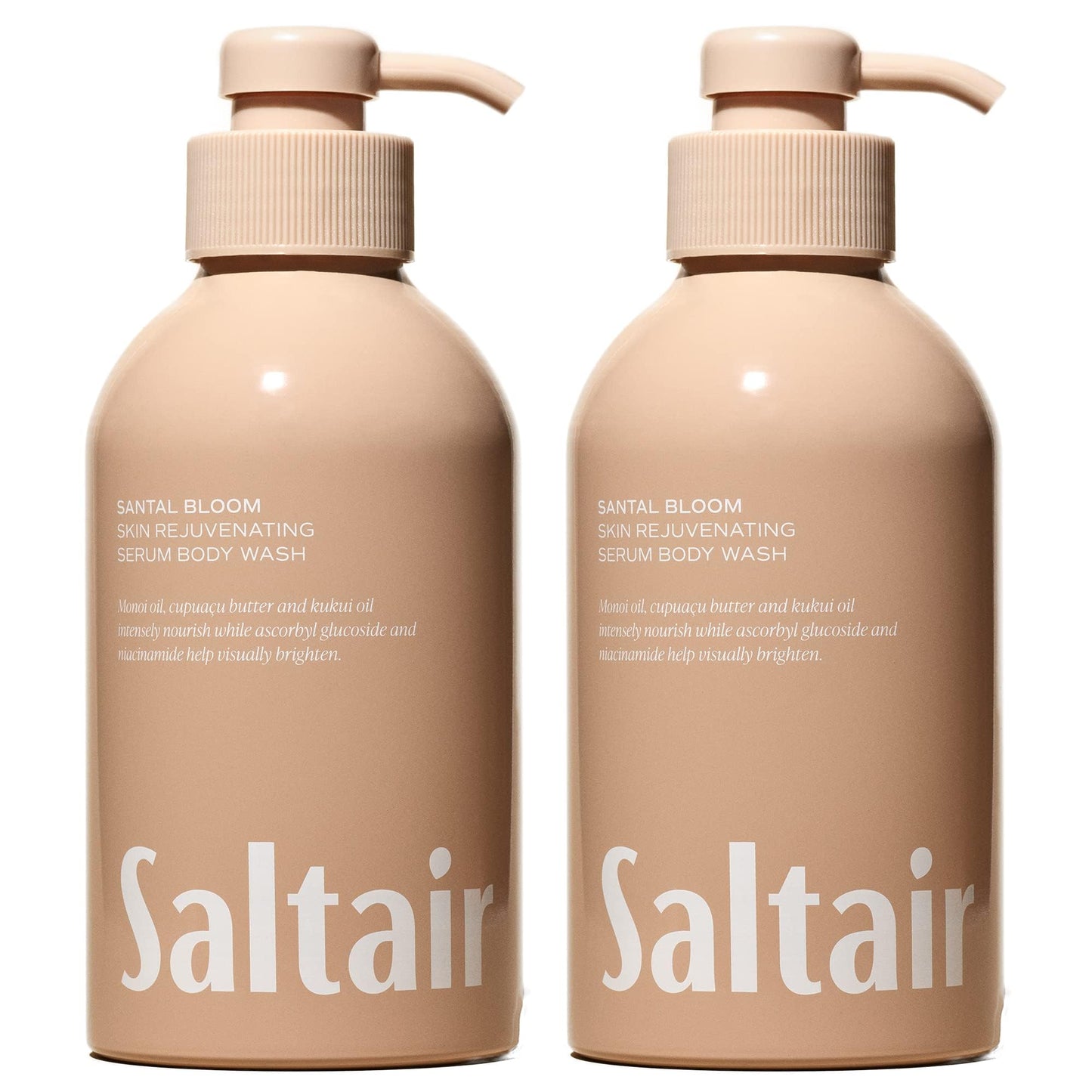 Saltair Body Wash 2-Pack - Santal Bloom - Moisturizing Body Wash with Monoi Oil and Cupuacu Butter - Scented Shower Gel for Women and Men - 2x 17oz