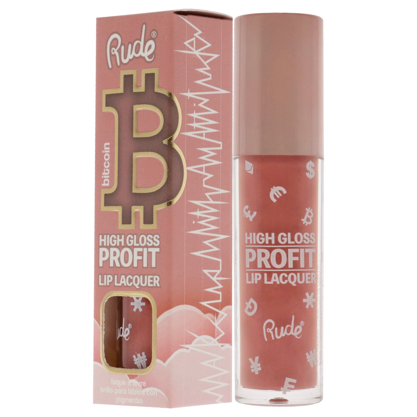 Rude Cosmetics High Gloss Profit Lip Lacquer - Bitcoin Lip Gloss Women 0.141 oz