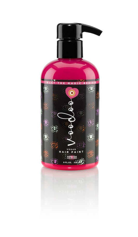 MOEHAIR VOODOO Pink Hair Dye, 8 Oz (Puppy Love), Pastel Pink, Vegan & Cruelty-Free, Semi-Permanent Hair Color, Intermixable, Ammonia, Sulfate