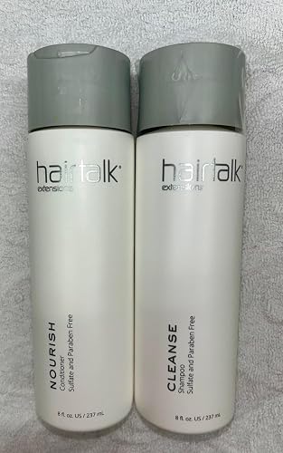 Hairtalk Cleanse Shampoo + Nourish Conditioner DUO - 8oz. each - NO sulfate and Paraben