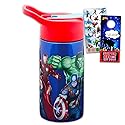 Marvel Avengers Stainless Steel Water Bottle for Boys - 14 Oz Reusable Water Bottle for Home, School, Plus Stickers, More | Avengers Drink Container