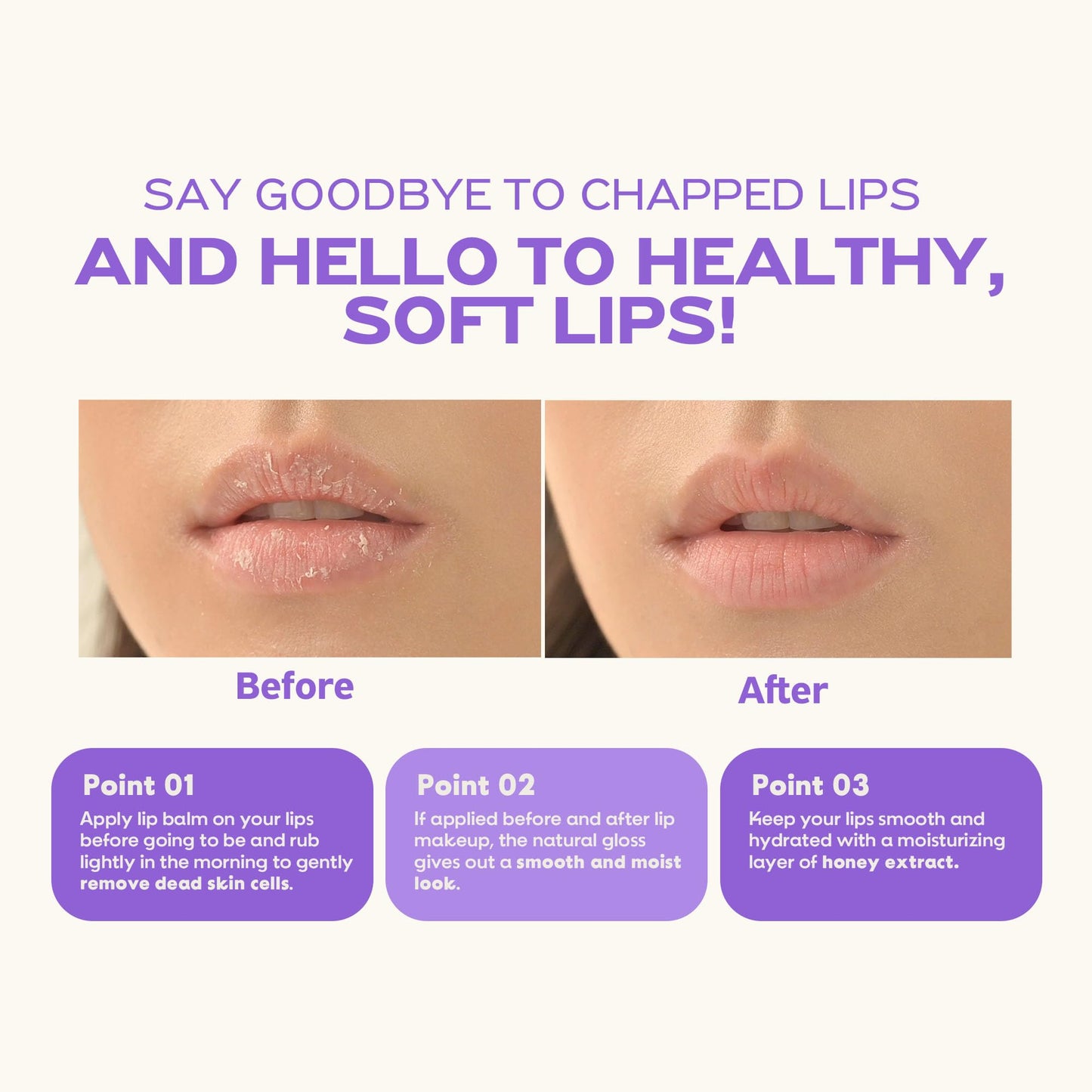 FRUDIA Blueberry Honey Lip Balm, Exfoliating & Moisturizing Dewy Korean Lip Balm for Dry Lips made with Jeju Blueberry & Honey Extracts for Soft