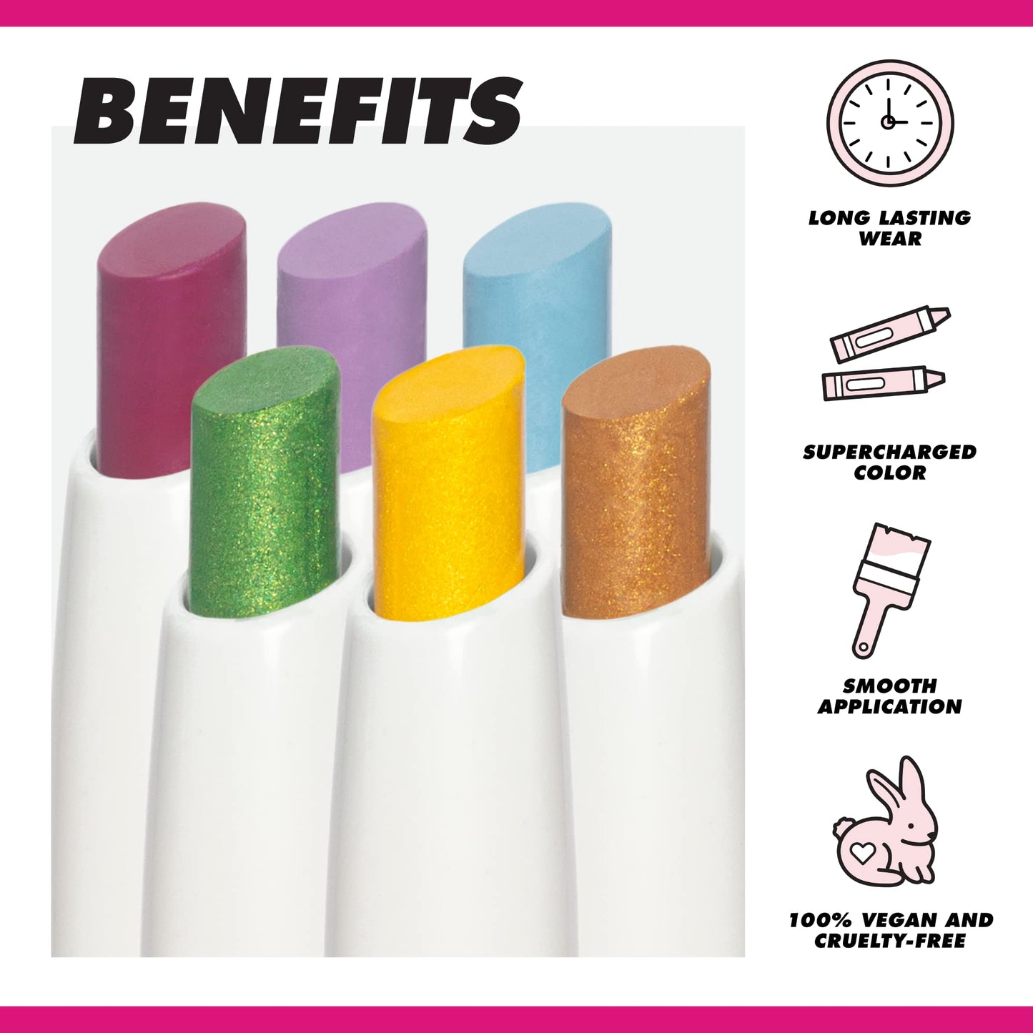 Lime Crime Electric Slide Eyeshadow & Brush Stick, Whatever - Lightweight 2-in-1 Eyeshadow Smudge Stick with Angled Brush for Long Lasting & Natural