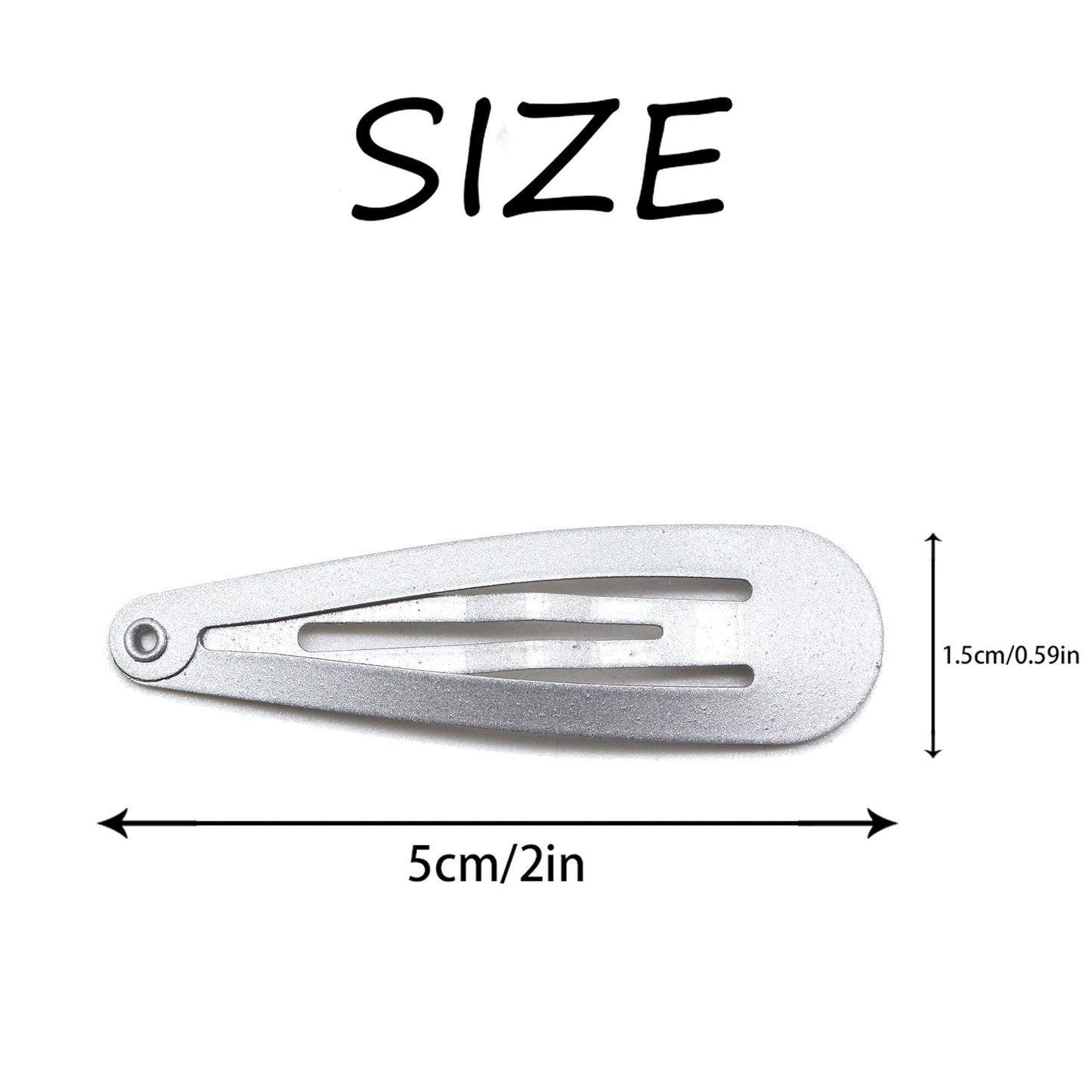 Dofash 12PCS Snap Hair Clips For Women-Non Slip & Metal Hair Barrettes, 5cm 2'' Small Clips For Thin & Fine Hair, Silver Grey