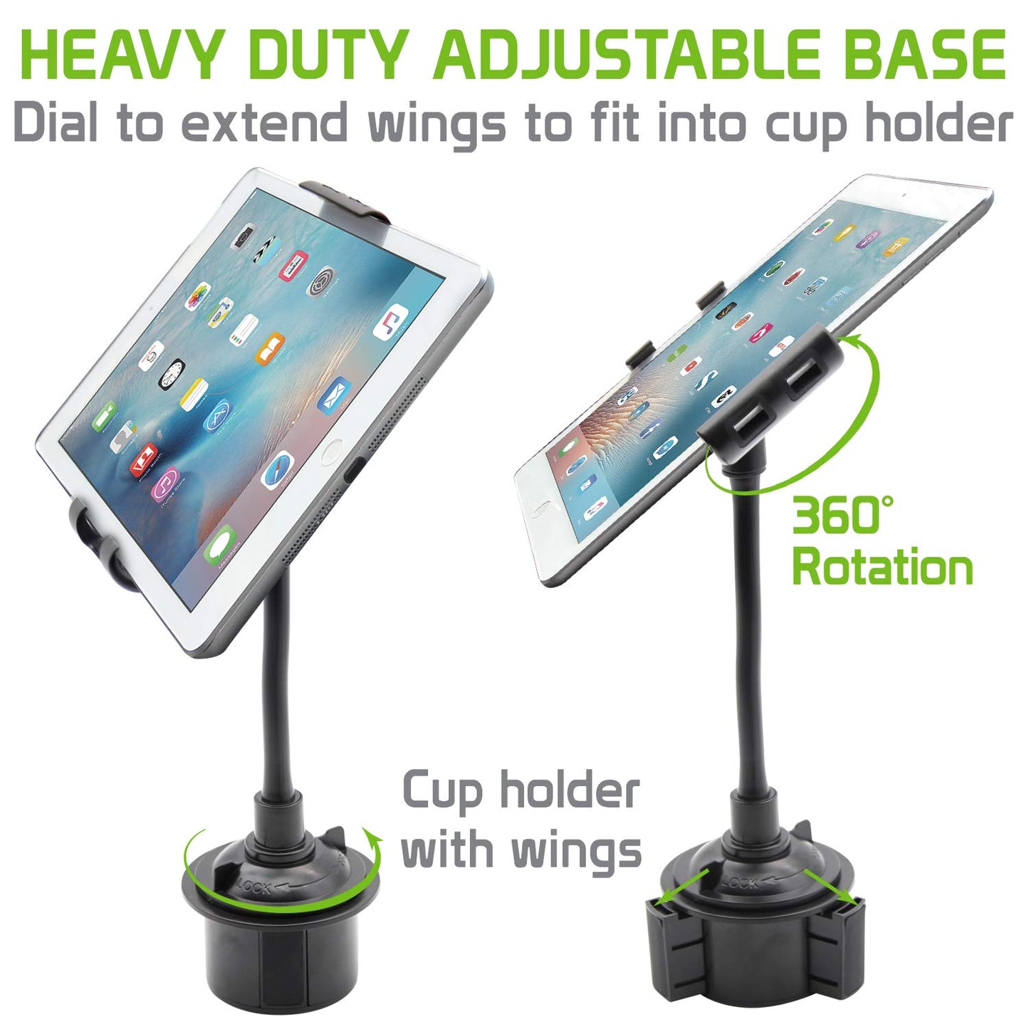 Cellet Multi-Angle Cup Holder Mount: Secure Grip for Your Tablet or Smartphone with 360-Degree Compatible for Apple iPad Pro iPhone 15 14 13 Pro Max…