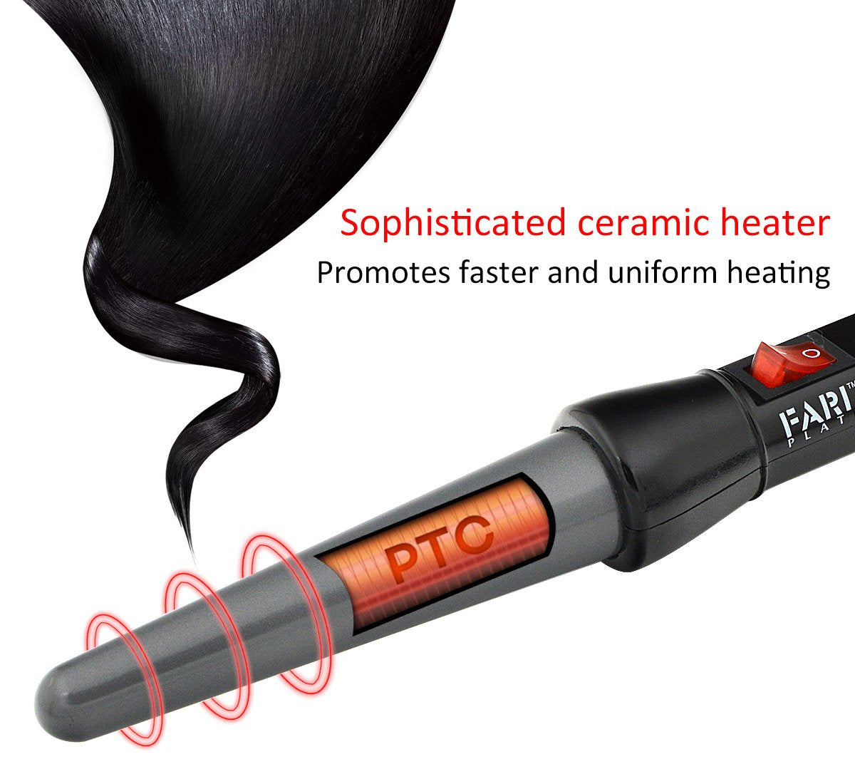 FARI Travel Hair Curling Iron and Mini Flat Iron 2 in 1 Kit, Ceramic Tourmaline Curling Wands and Hair straighteners Set, Heat Resistant Glove