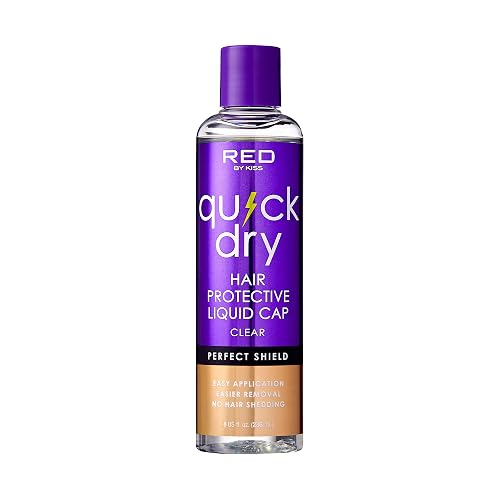 Red by Kiss Quick Dry Hair Protective Liquid Cap, Strong Lightweight Protection from Weaves Glue Damage, Fast Application, Quick Drying, & Easy