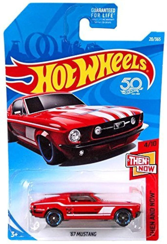 Hot Wheels 2018 50th Anniversary Then and Now 67 Mustang 20/365, Red