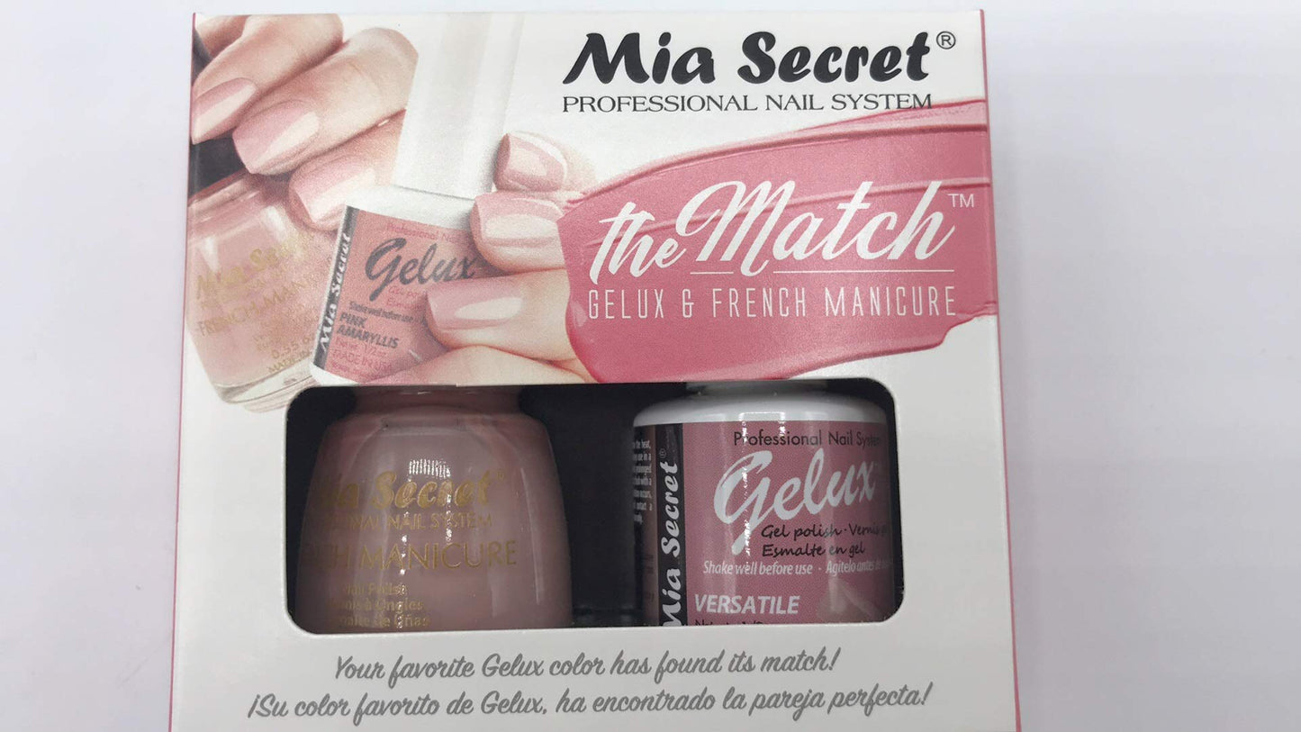 Mia Secret THE MATCH Gelux UV GEL & French Manicure Nail polish 3 min Dry - (Versatile) Beauty & Personal Care Mia Secret
