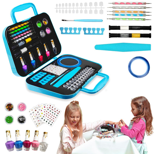 Toysical Nail Art Kit for Girls – Non-Toxic Kids Nail Polish Set, Fun Gift for Ages 6–12, Safe Birthday Gift for Girls & Pre-Teens