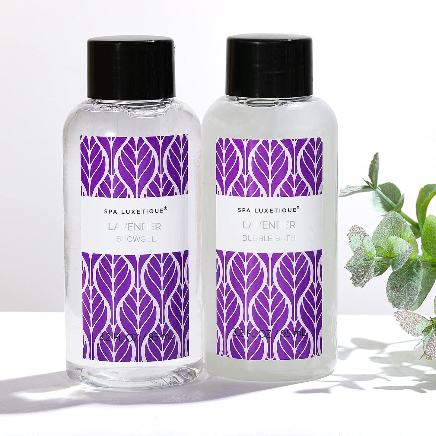 Spa Luxetique Lavender Spa Set, Bath Set for Women Gift, Relaxing Home Spa Kits Includes Body Lotion, Shower Gel, Bubble Bath, Hand Cream, Birthday