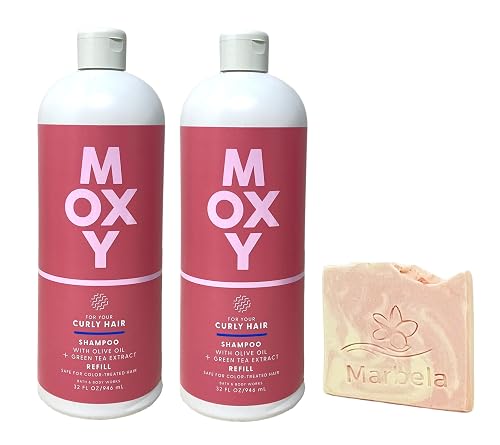 Bath & Body Works Moxy 2 Pack Shampoo for Curly Hair with a Himalayan Salts Springs Sample Soap - Full Size