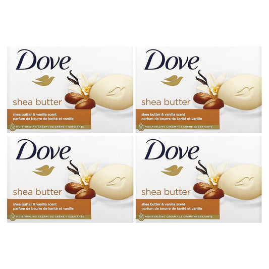 Dove Purely Pampering Shea Butter Beauty Bar, 2 Bar (Pack of 4)