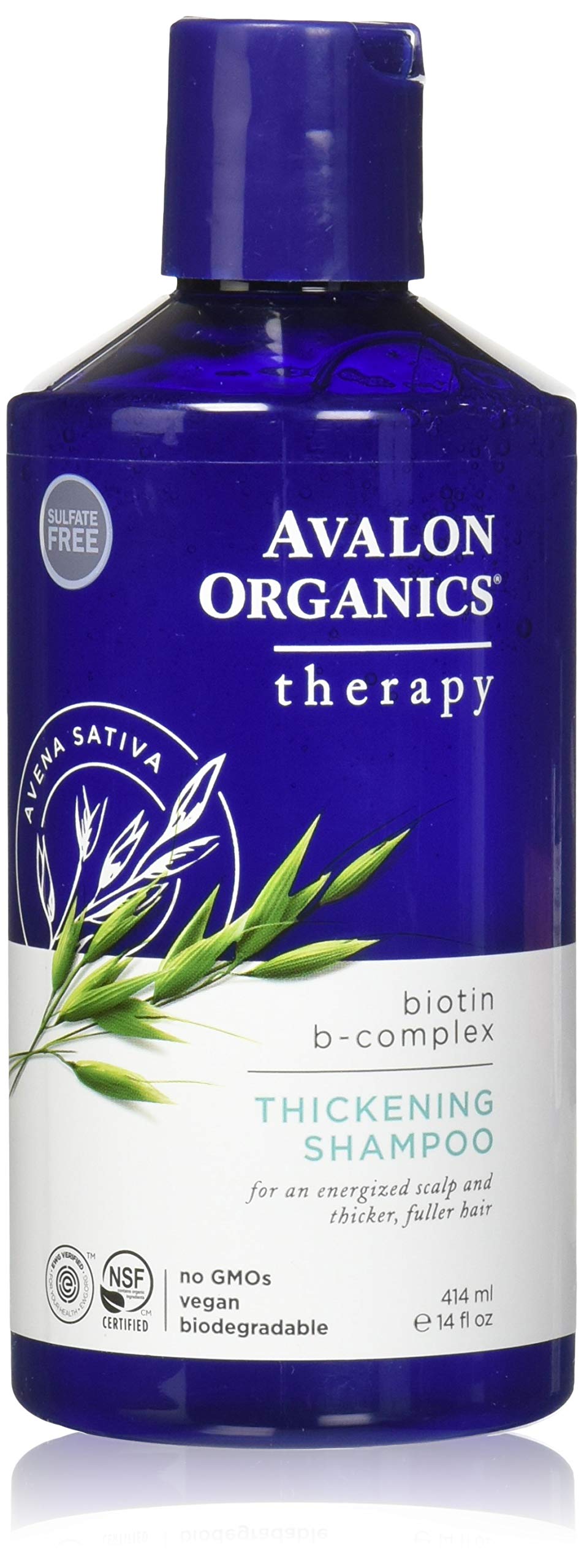 Avalon Organics Thickening Shampoo Complex (Packaging may vary), Biotin B, 14 Fl Oz