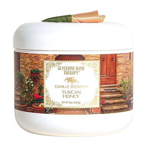 Camille Beckman Glycerine Hand Therapy Cream, Tuscan Honey, 8 Ounce