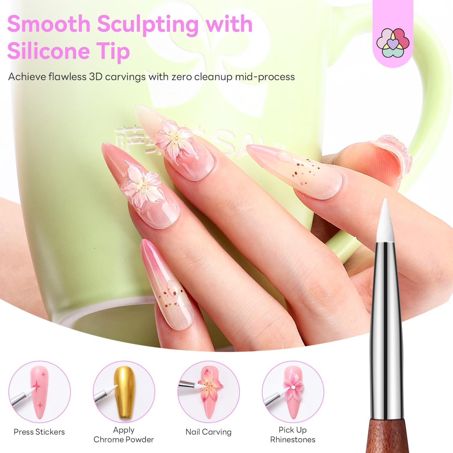 SAVILAND 5PCS Kolinsky Acrylic Nail Brush Set: Size 4# 8# 10# 12# 16# Acrylic Nail Brushes for Acrylics Application, Professional Acrylics Brushes Beauty and Personal Care SAVILAND