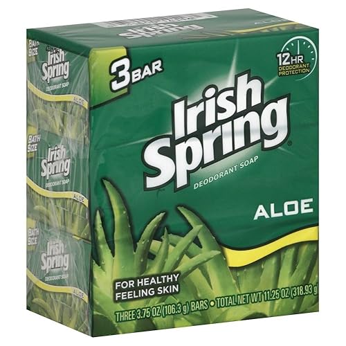 Irish Spring Aloe Mist Deodorant Bath Bar, 3.7 oz, 3 ct x 3 Packs (Total of 9 Bars of Soap/Packaging May Vary)