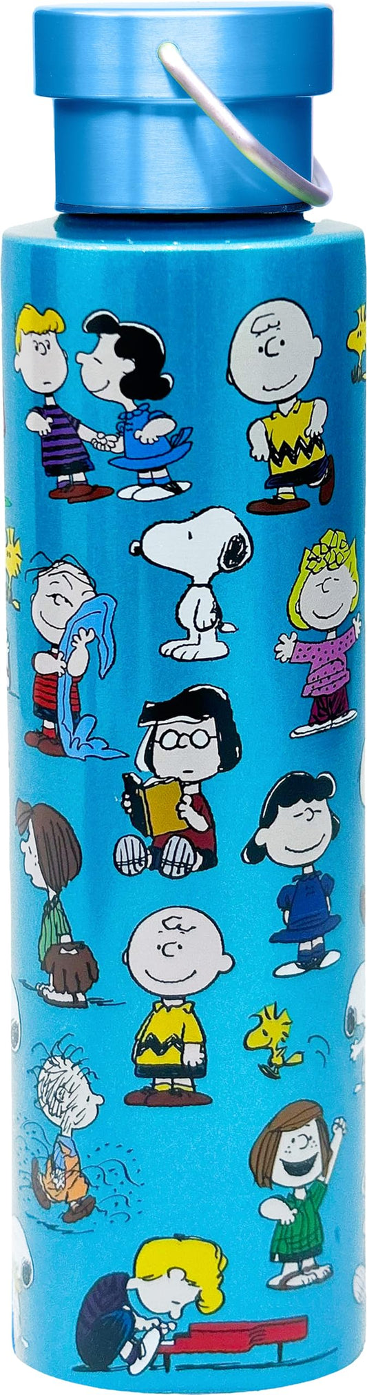 Spoontiques Peanuts Stainless Steel Bottle - Travel Drink Cup with Twist Lid for Hot and Cold Beverages, 24 Oz