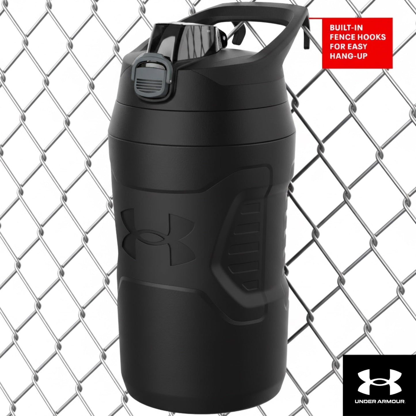 Under Armour 32 oz Insulated Water Bottles - Sports Water Jug with Handle, Fence Hook, Leak Resistant for Baseball, Football & More, 32 oz Water