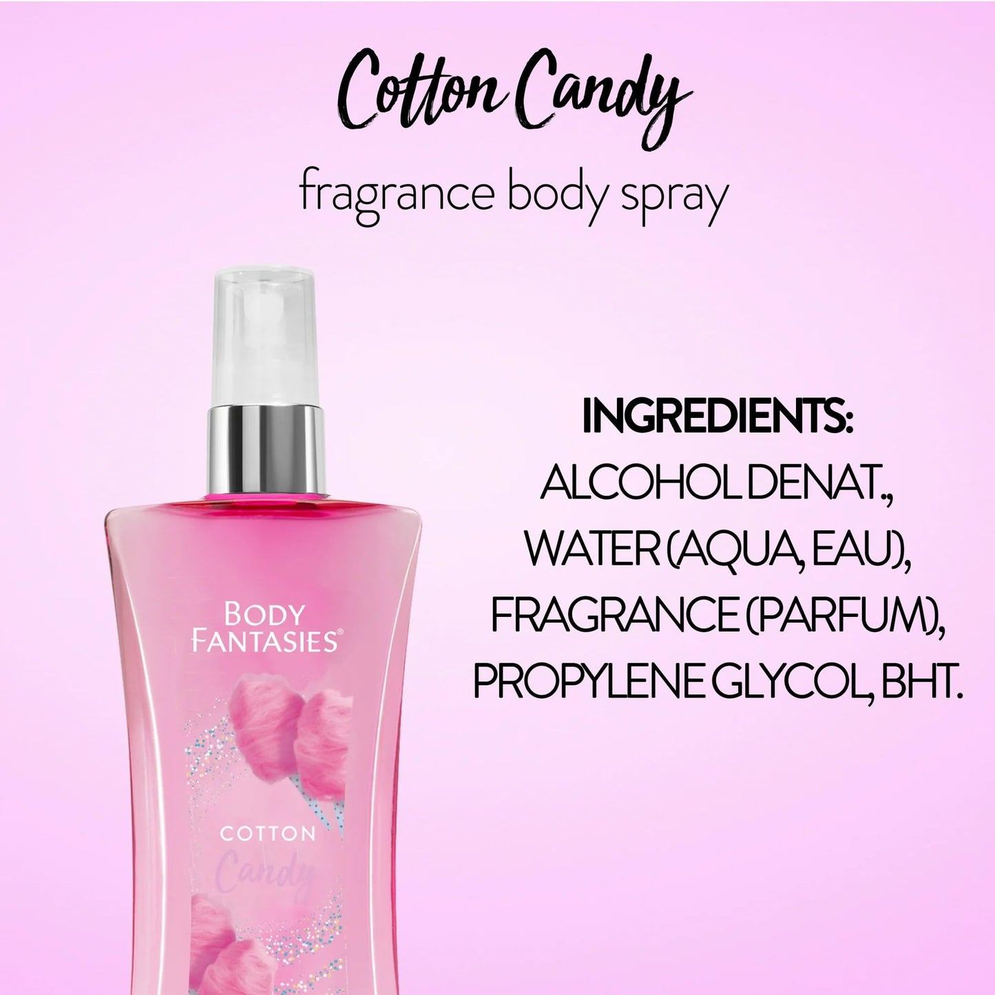 Body Fantasies Signature Cotton Candy Body Spray, 3.2 fl oz