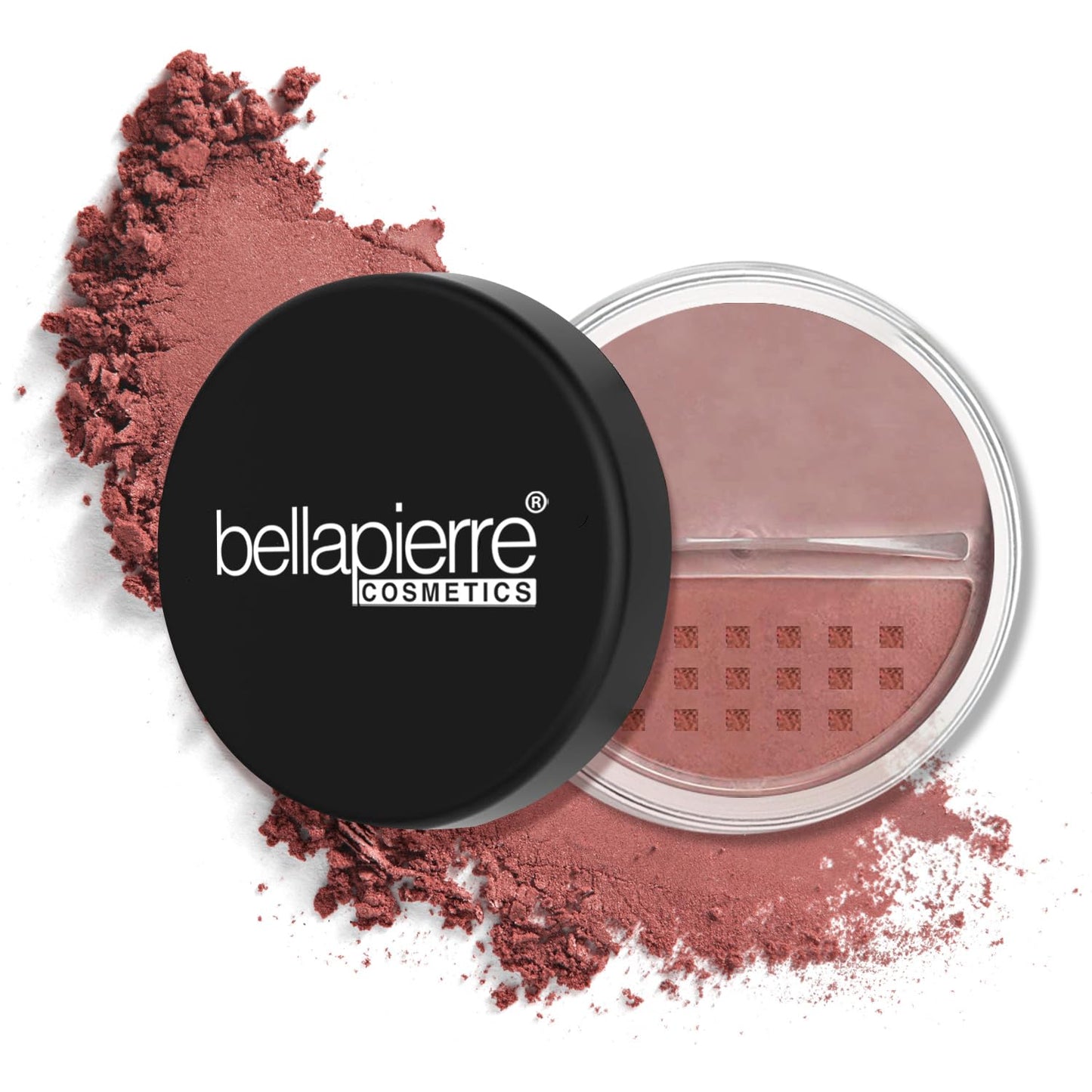 Bellapierre Mineral Blush - Loose Powder Blush, Lightweight Cheek Color, Warm Dewy Finish, Talc-Free, Hypoallergenic & Non-Toxic - 0.3 oz - Suede