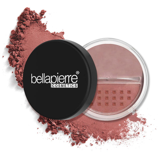 Bellapierre Mineral Blush - Loose Powder Blush, Lightweight Cheek Color, Warm Dewy Finish, Talc-Free, Hypoallergenic & Non-Toxic - 0.3 oz - Suede