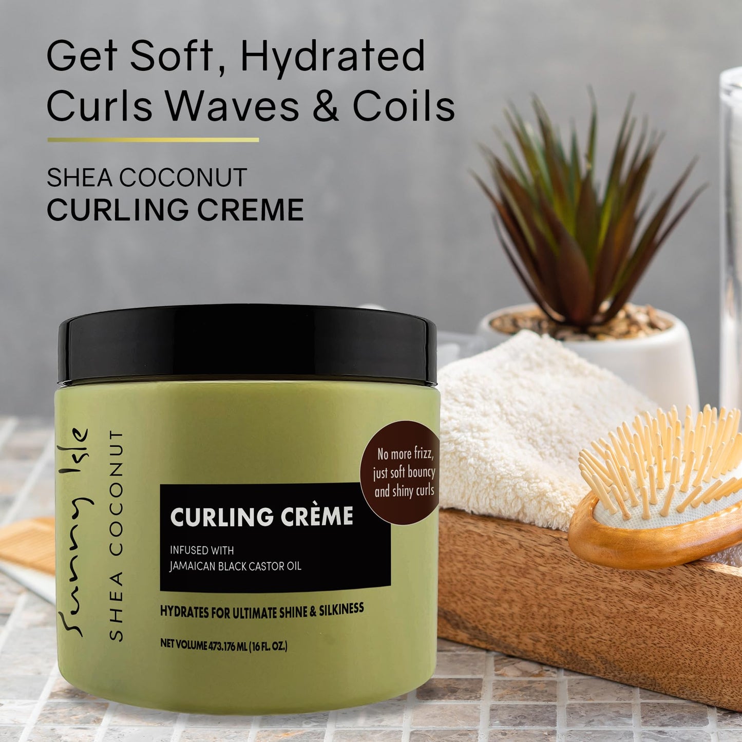 Sunny Isle Jamaican Black Castor Oil Shea Coconut Curling Cream 16OZ