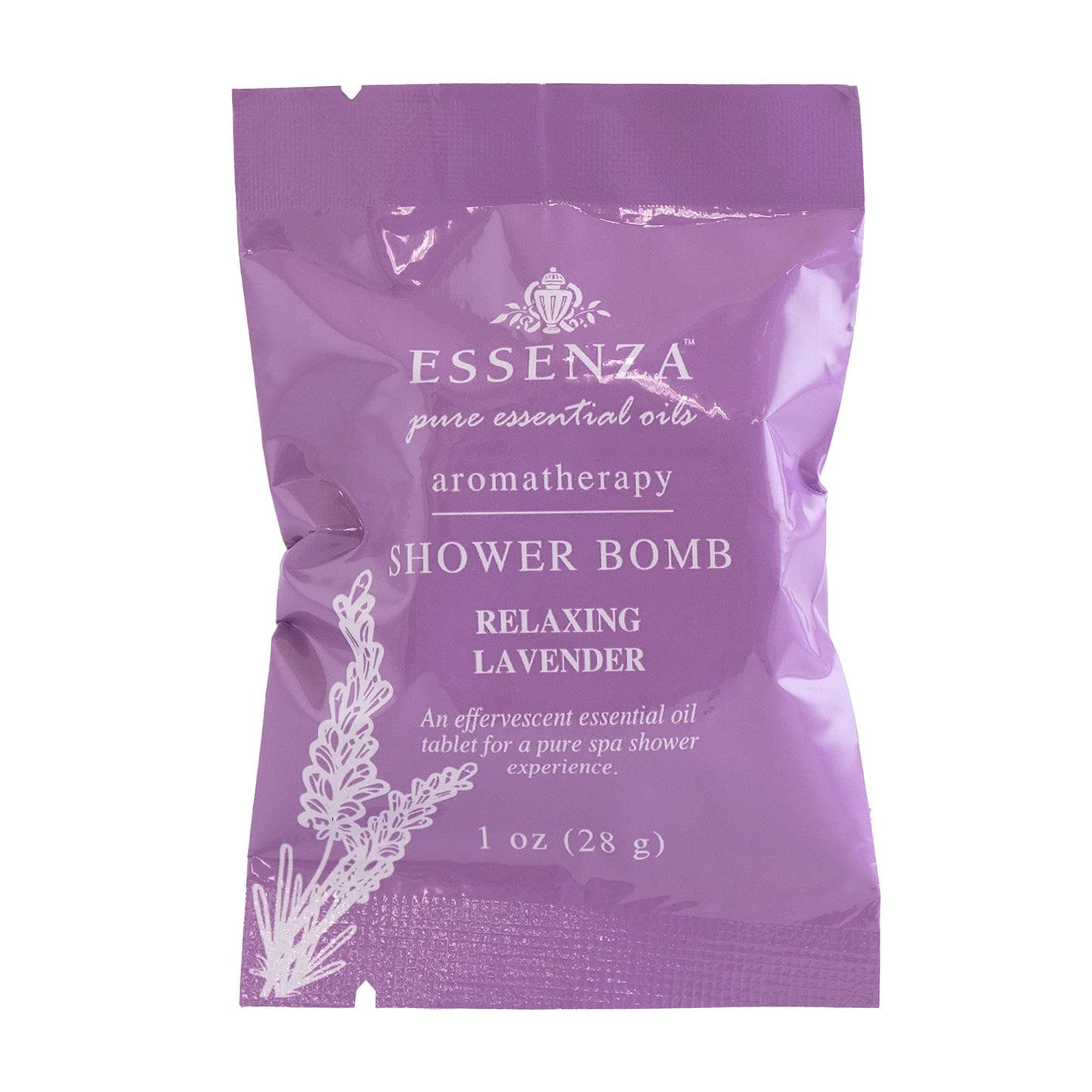 Essenza Shower Bombs 14pc Bin - Revitalizing Eucalyptus & Relaxing Lavender Aromatherapy Luxury Shower Bombs - Height 8.125” Width 5.5” Depth 4.125”…