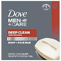 Dove Men+Care Men's Bar Soap More Moisturizing Than Bar Soap Deep Clean Soap Bar that Effectively Washes Away Bacteria, Nourishes Your Skin 3.75 oz 10