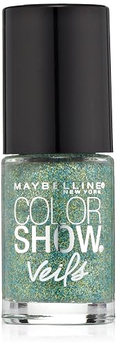 Maybelline New York Color Show Veils Nail Lacquer Top Coat, Teal Beam, 0.23 Fluid Ounce Beauty & Personal Care MAYBELLINE