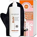 Sun Laboratories By Giesee Dark Sunsation Self Tanner Lotion With Tanning Mitt - Very Dark Sunless Self Tanning Lotion, Instant Organic Sun Self