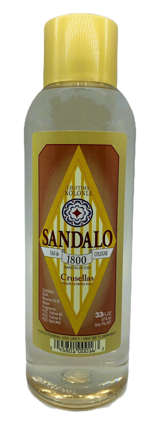 Crusellas Legitima Kolonia 1800 Sandalo (Sandalwood) Splash Cologne 33 Fl. Oz. Beauty & Personal Care Crusellas