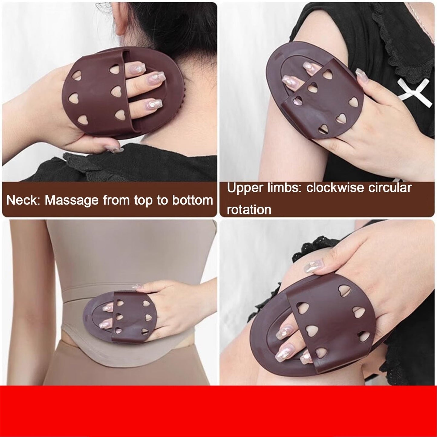TTOBHF Silicone Meridian Pressure Brush Beauty Salon Cellulite Massage Tool Professional Massage Brush Portable Oil Brush Body Scrubber Bath(Brown) Beauty and Personal Care TTOBHF