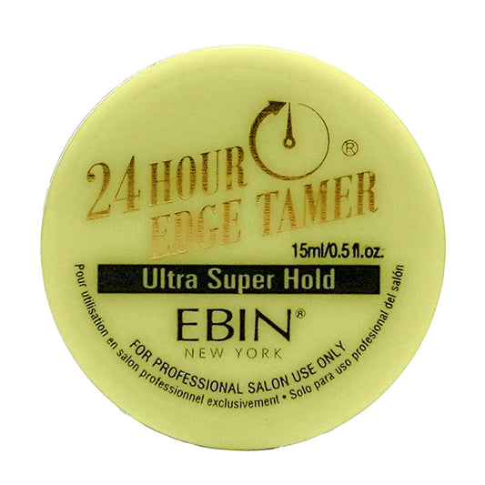 EBIN NEW YORK 24 Hour Edge Tamer Ultra Super Hold - Edge Control Gel with Argan Oil & Castor Oil, No White Residue for Sleek Natural Hair, Styling