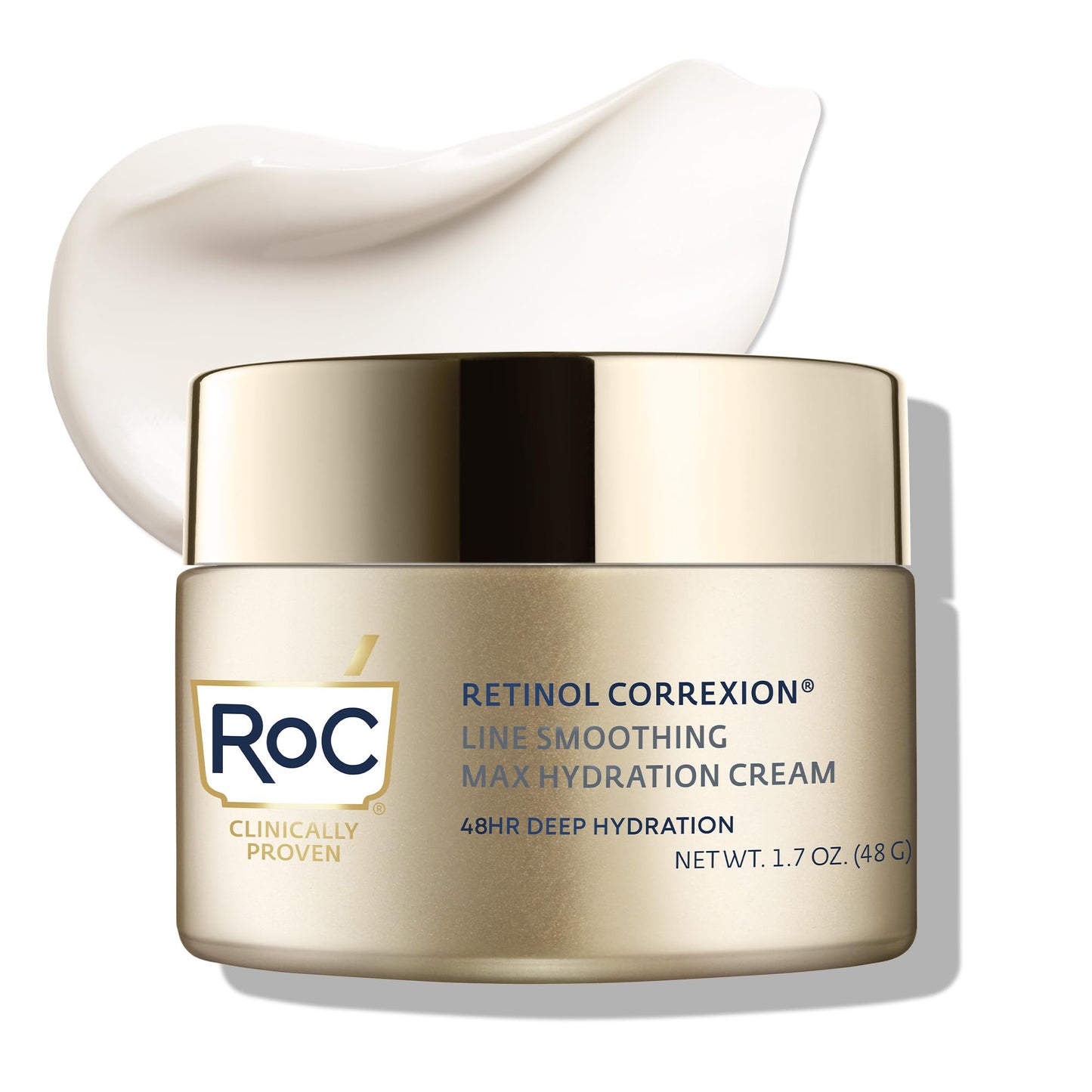 RoC Retinol Correxion Max Daily Hydration Anti-Aging Face Moisturizer with Hyaluronic Acid, Oil Free Skin Care Cream for Fine Lines, Dark Spots