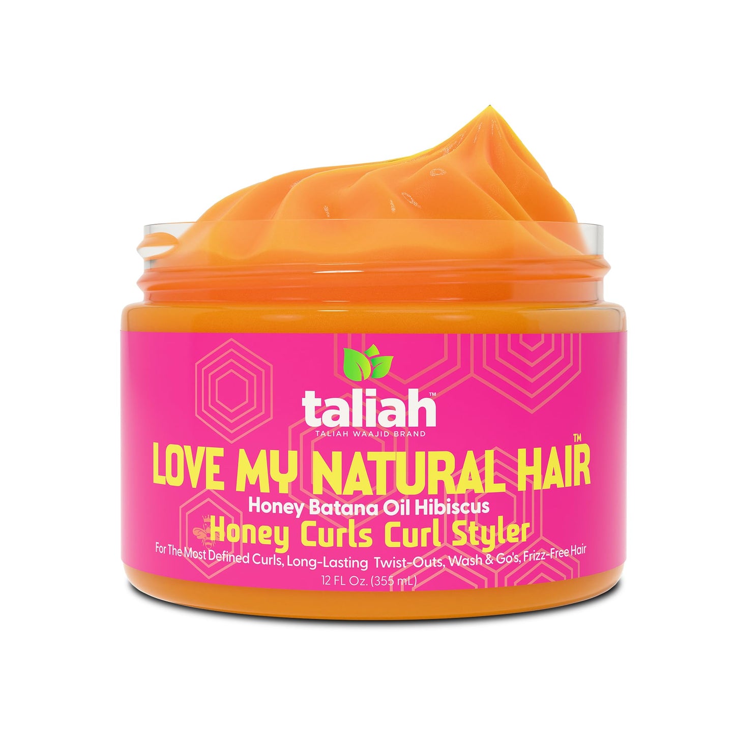 Taliah Waajid Love My Natural Hair Honey Curls Curl Styler 12oz - Curl Defining Cream with Honey - Moisturizing, Frizz-Control Styler for Natural