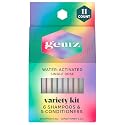 Gemz Shampoo & Conditioner Variety Kit, Water-Activated Single-Dose Solid Hair Care, Shampoos and Conditioners Travel-Size Set, 11-count
