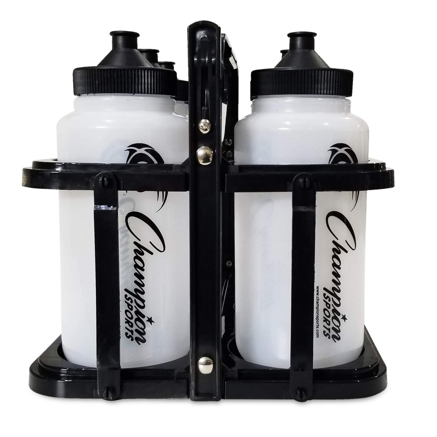 Champion Sports Plastic Water Bottle Set, Quart, Black