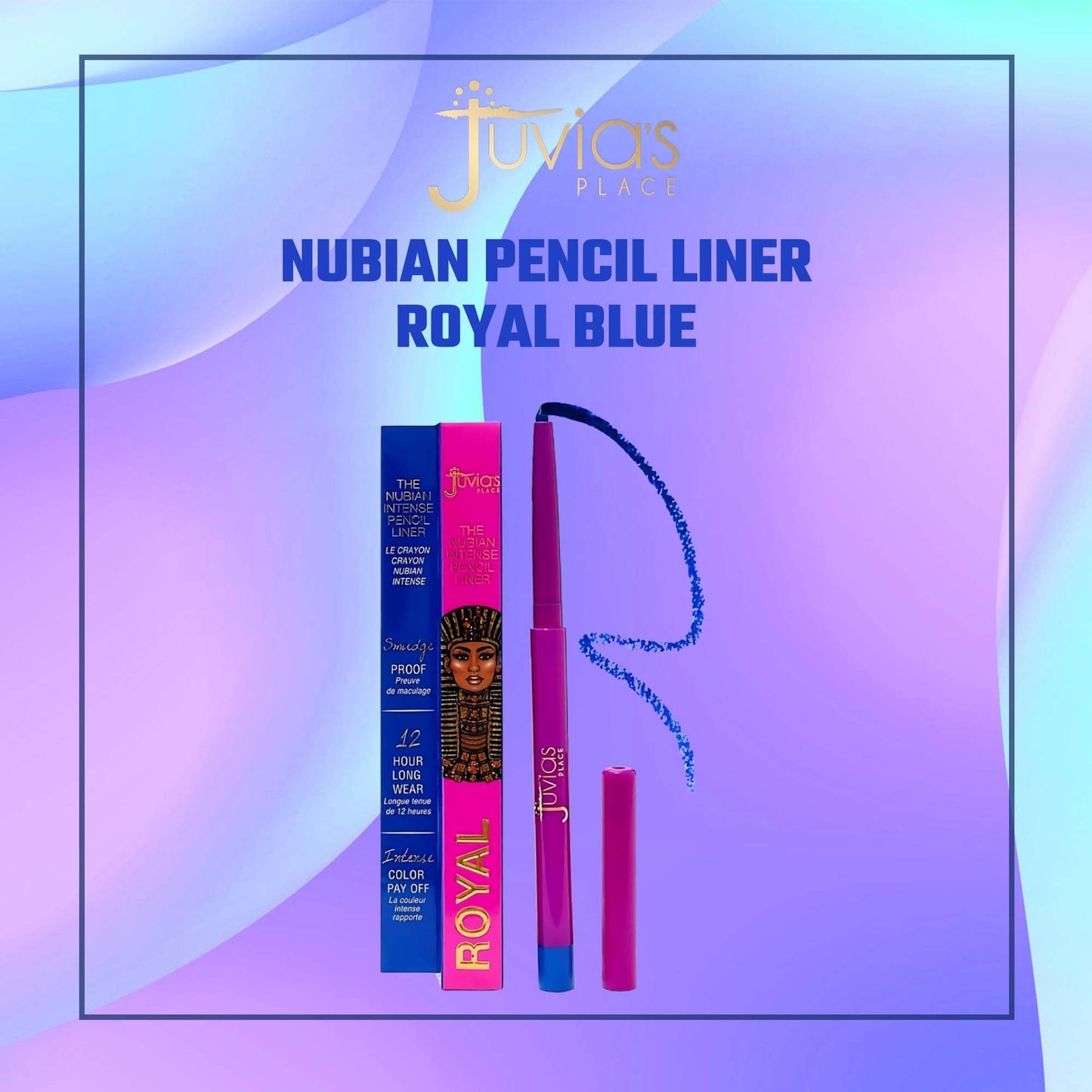 Juvia's Place Nubian Pencil Liner - Mechanical Pencil Liner, Long-lasting Makeup, Blendable, Light & Non-sticky, Compact Makeup (Royal)