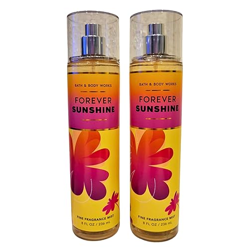 Bath & Body Works Fine Fragrance Mists, Set of 2, 8oz Each Bottle (Forever Sunshine)
