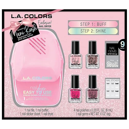 LA Colors, Mani Rush Gift Set 9 pcs Beauty & Personal Care L.A. COLORS